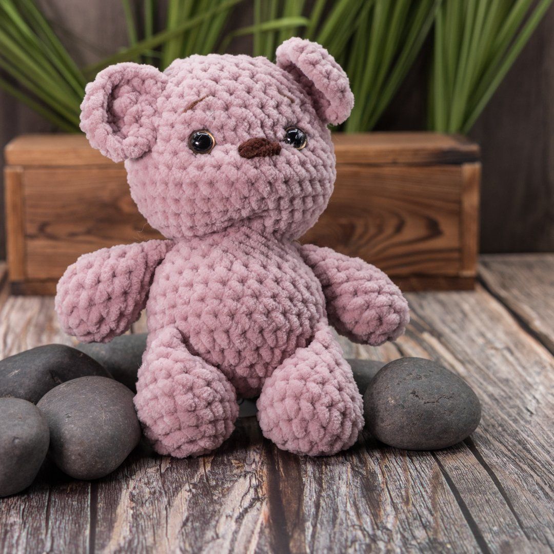 Pink Puffcake Bear plushie